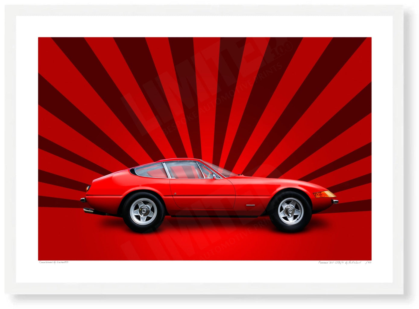 Ferrari 365 GTB/4 (red stripes on red)