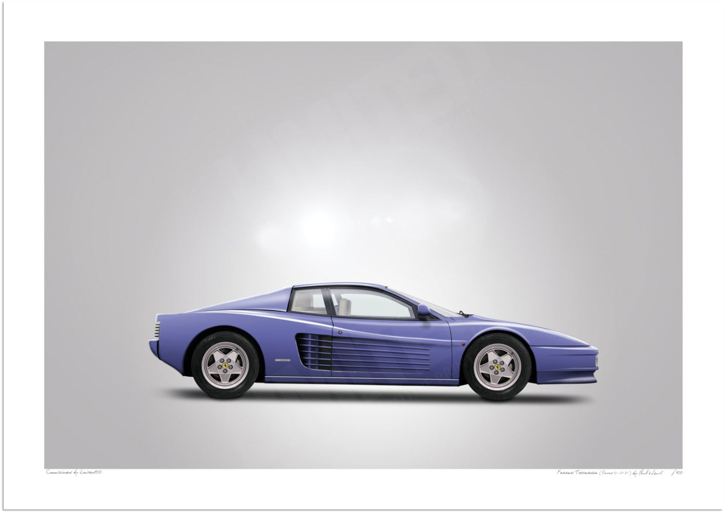 Ferrari Testarossa by Paul Ward (Pantone 17-3938) "Very Peri"