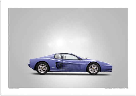 Ferrari Testarossa by Paul Ward (Pantone 17-3938) "Very Peri"