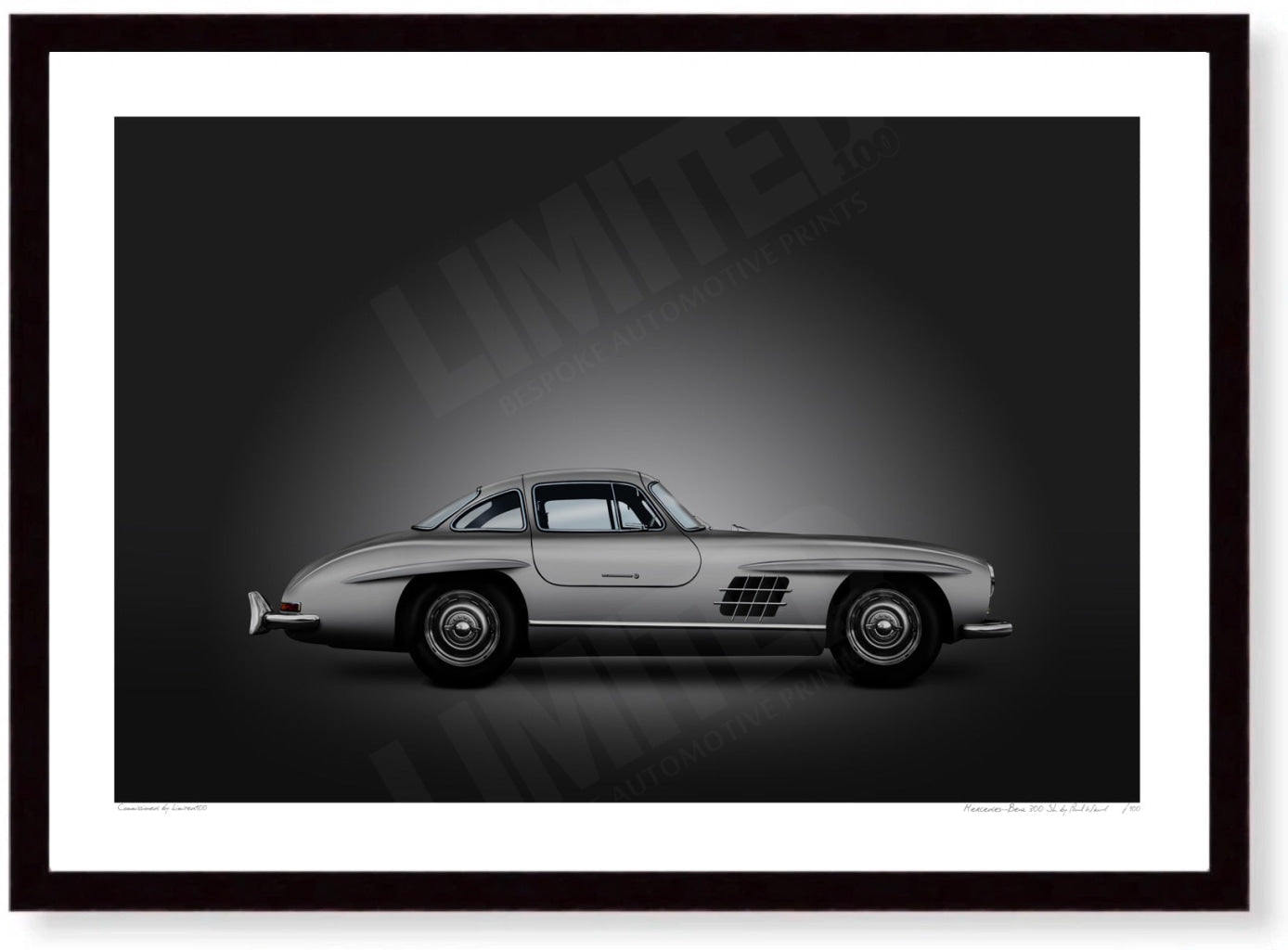 Mercedes-Benz 300 SL (silver on black)