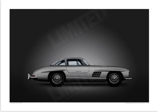 Mercedes-Benz 300 SL (silver on black)