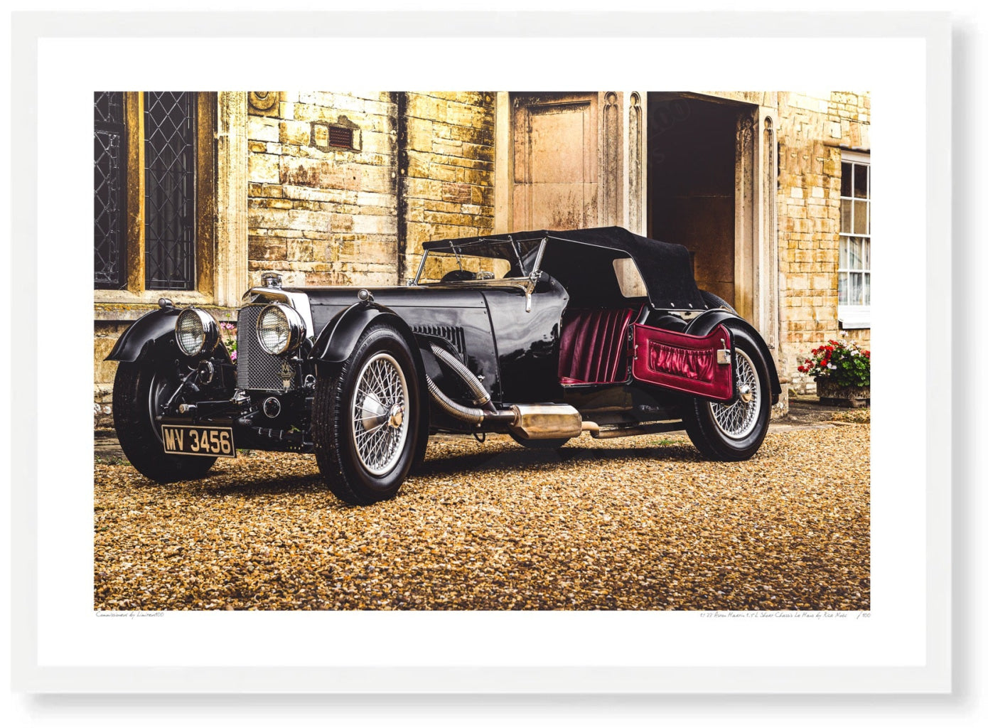 Aston Martin Short Chassis Le Mans 1933 at Turvey Abbey (Arrival)