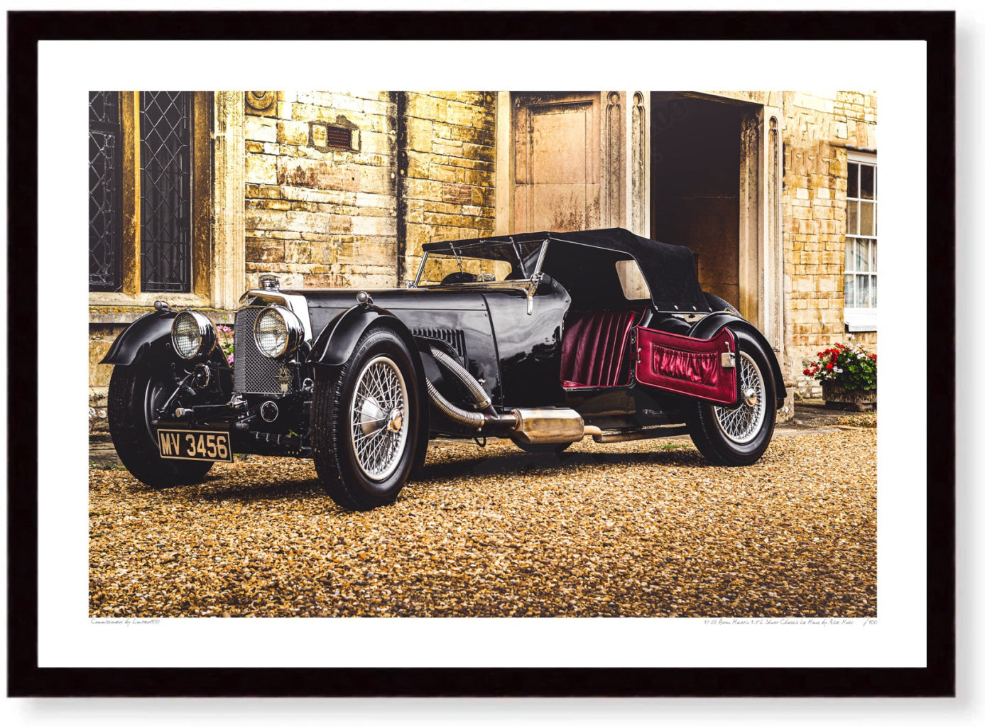 Aston Martin Short Chassis Le Mans 1933 at Turvey Abbey (Arrival)