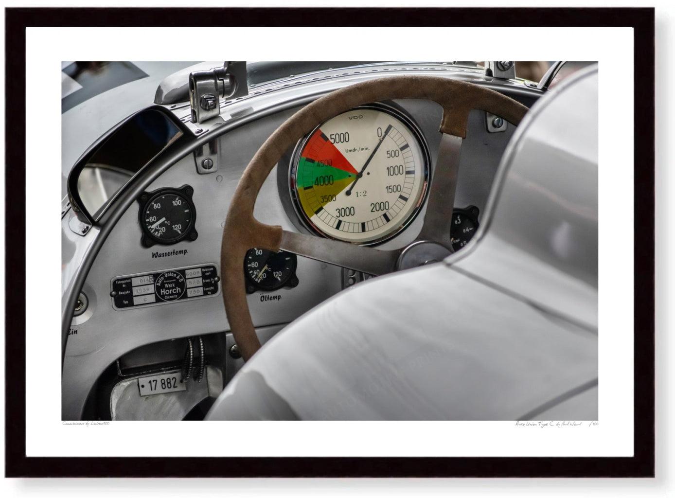 1936 Auto Union Type C V16 at Shelsley Walsh Hill Climb (dash)