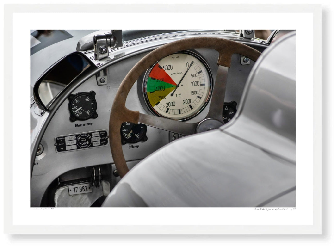 1936 Auto Union Type C V16 at Shelsley Walsh Hill Climb (dash)