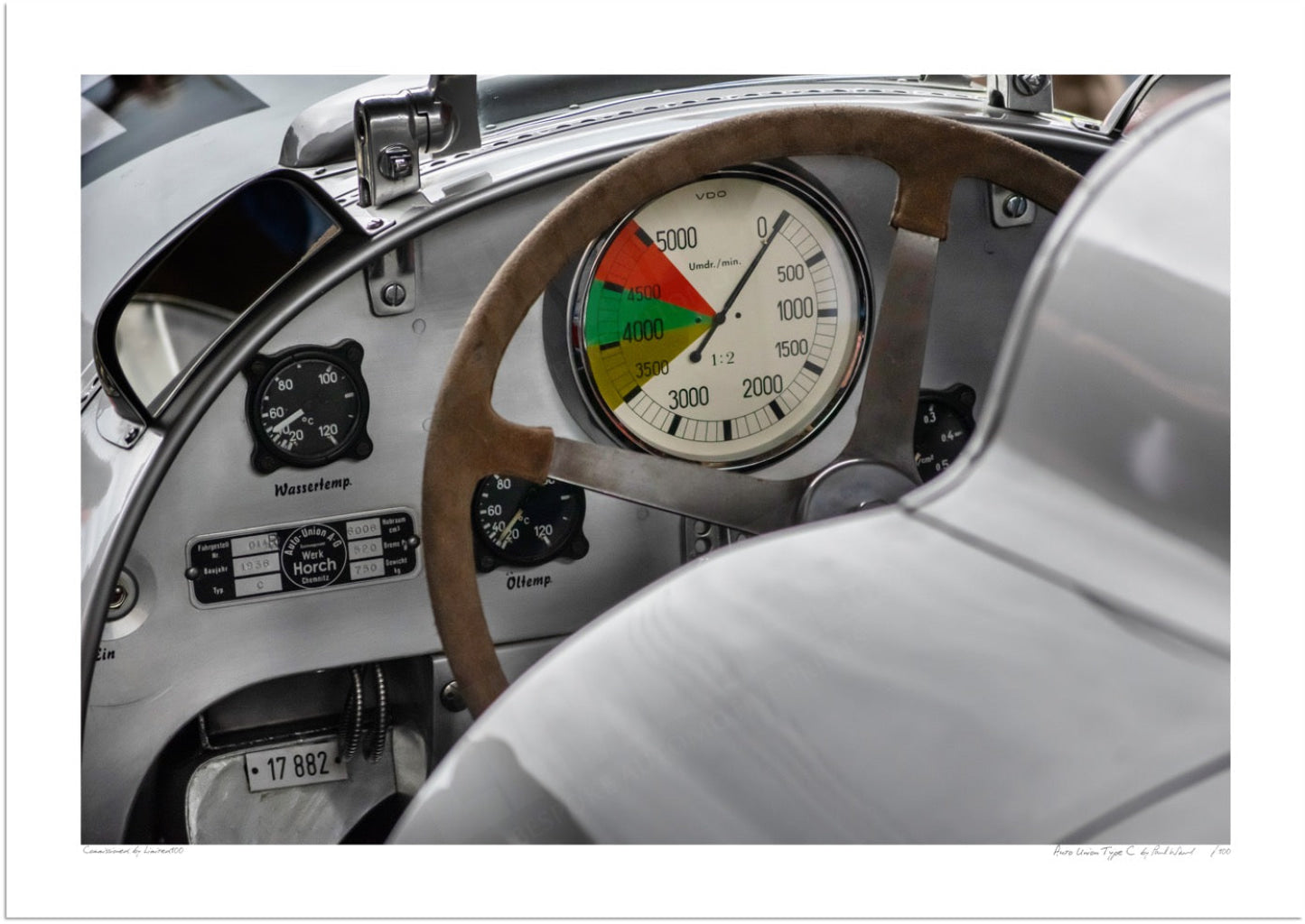 1936 Auto Union Type C V16 at Shelsley Walsh Hill Climb (dash)