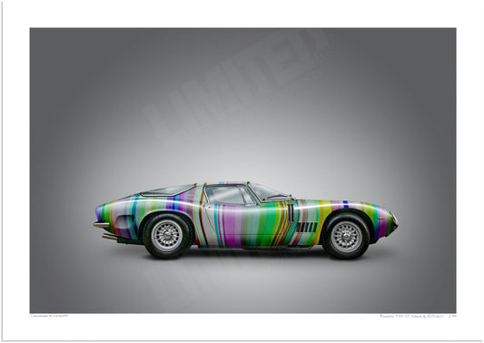 Bizzarrini 5300 GT Strada (technicolour on grey)