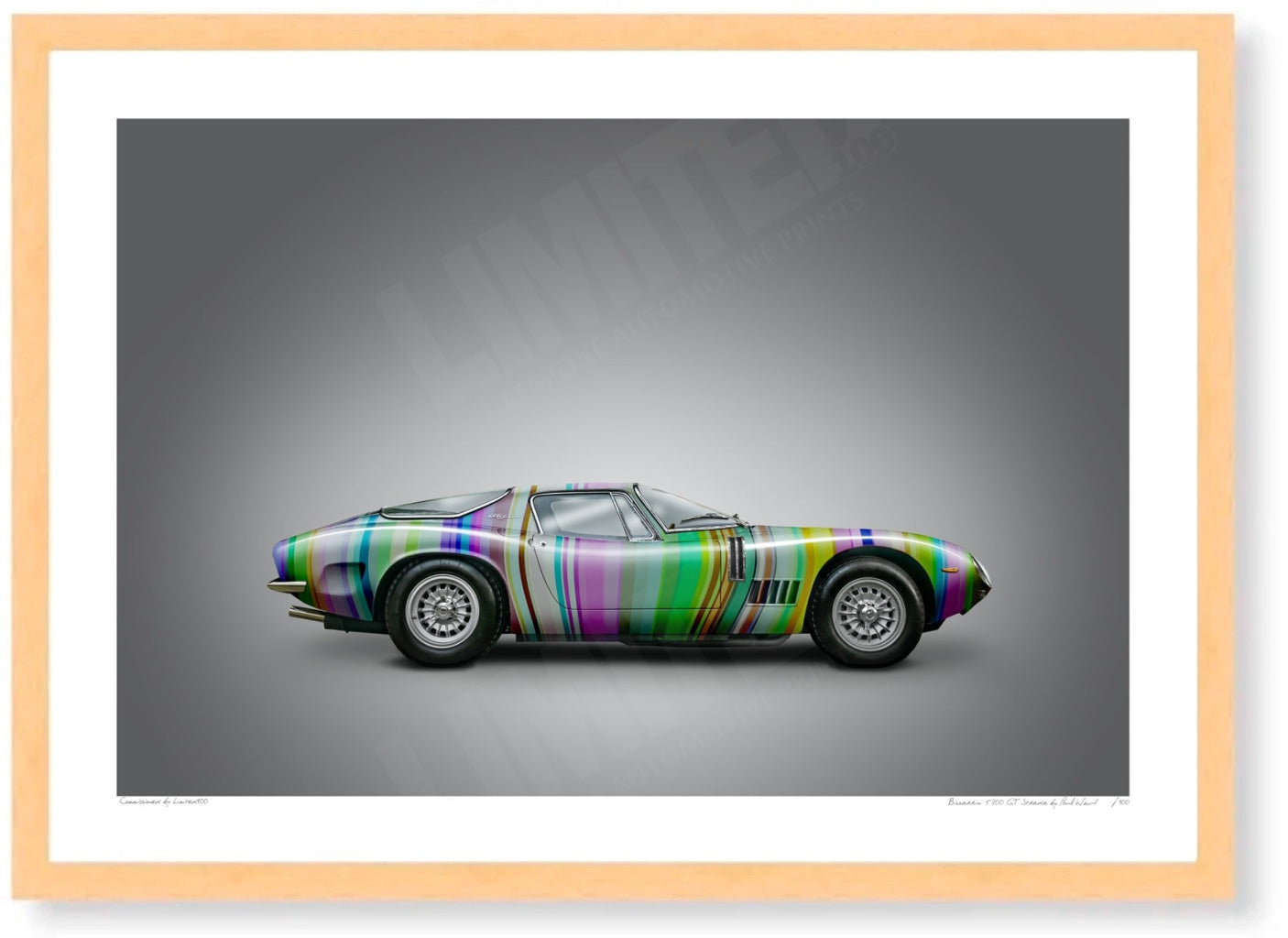 Bizzarrini 5300 GT Strada (technicolour on grey)