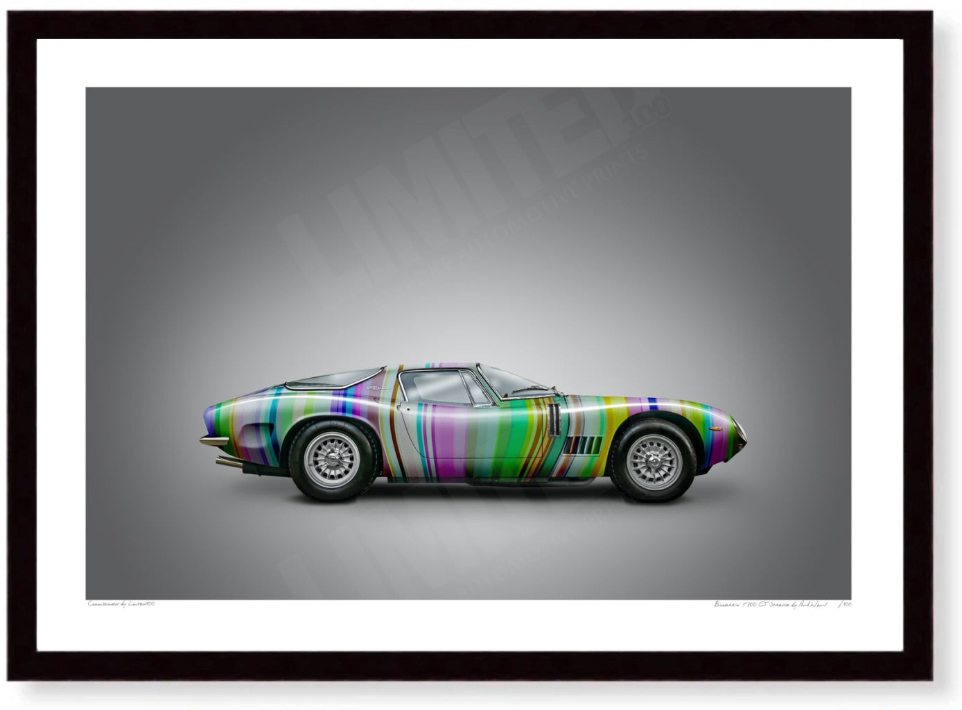 Bizzarrini 5300 GT Strada (technicolour on grey)
