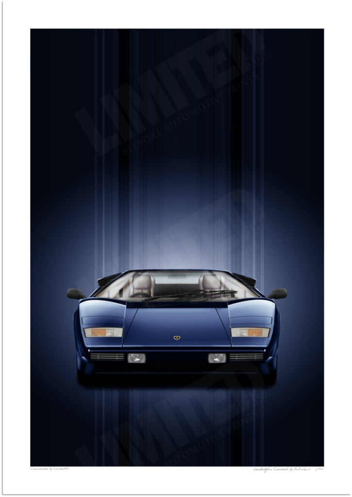 Lamborghini Countach (blue, blue)
