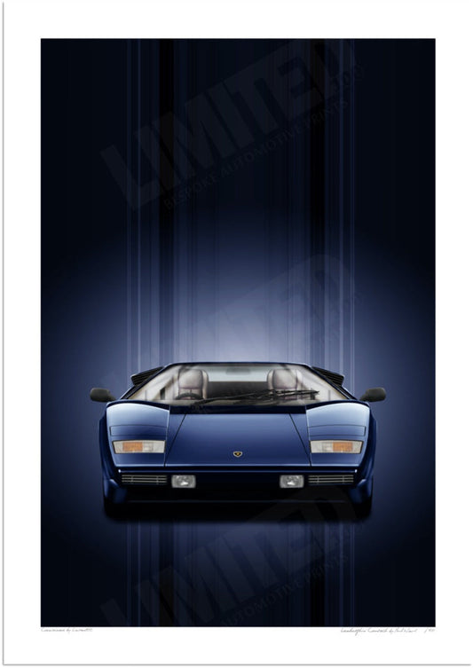 Lamborghini Countach (blue, blue)