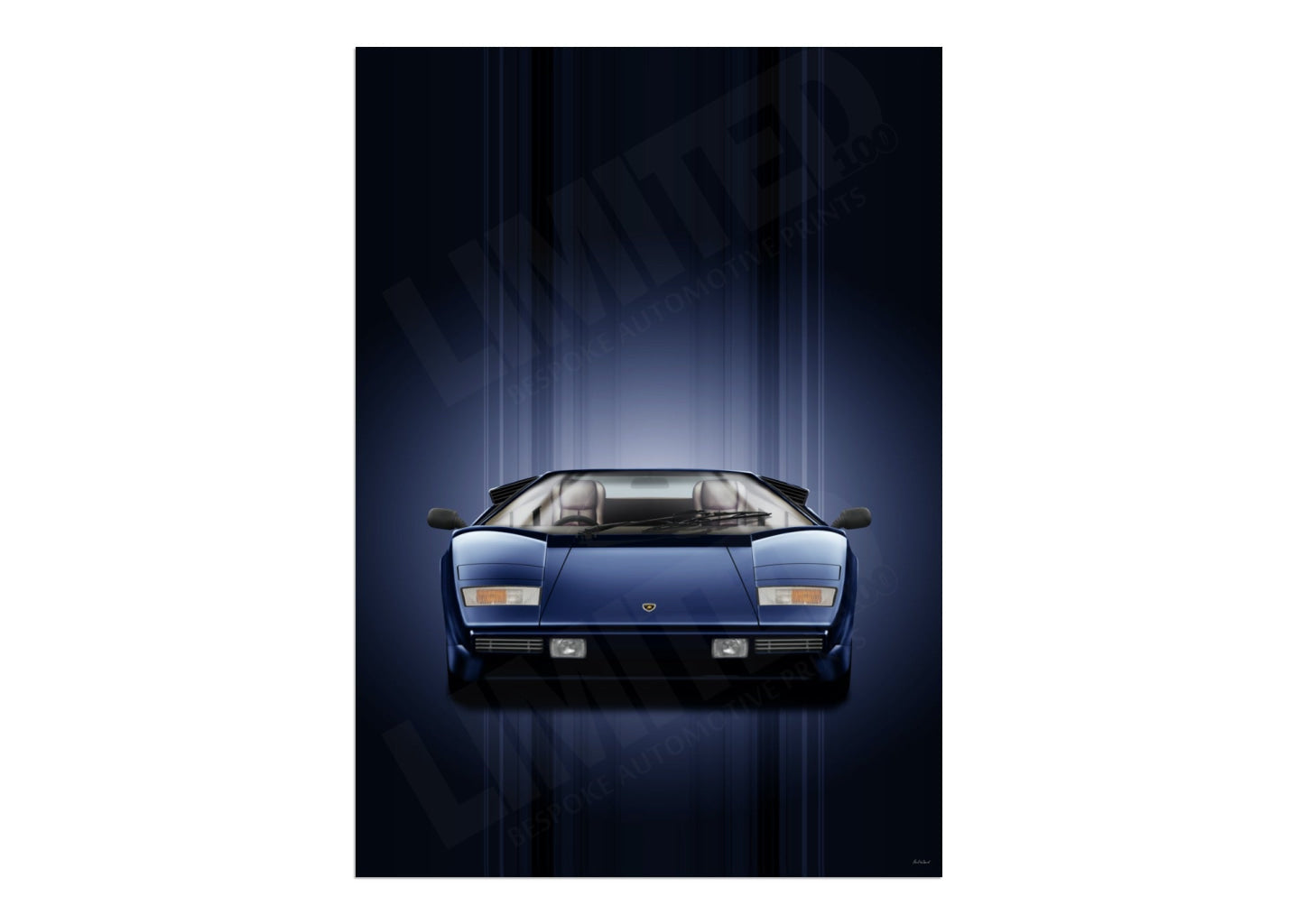 Lamborghini Countach (blue, blue)