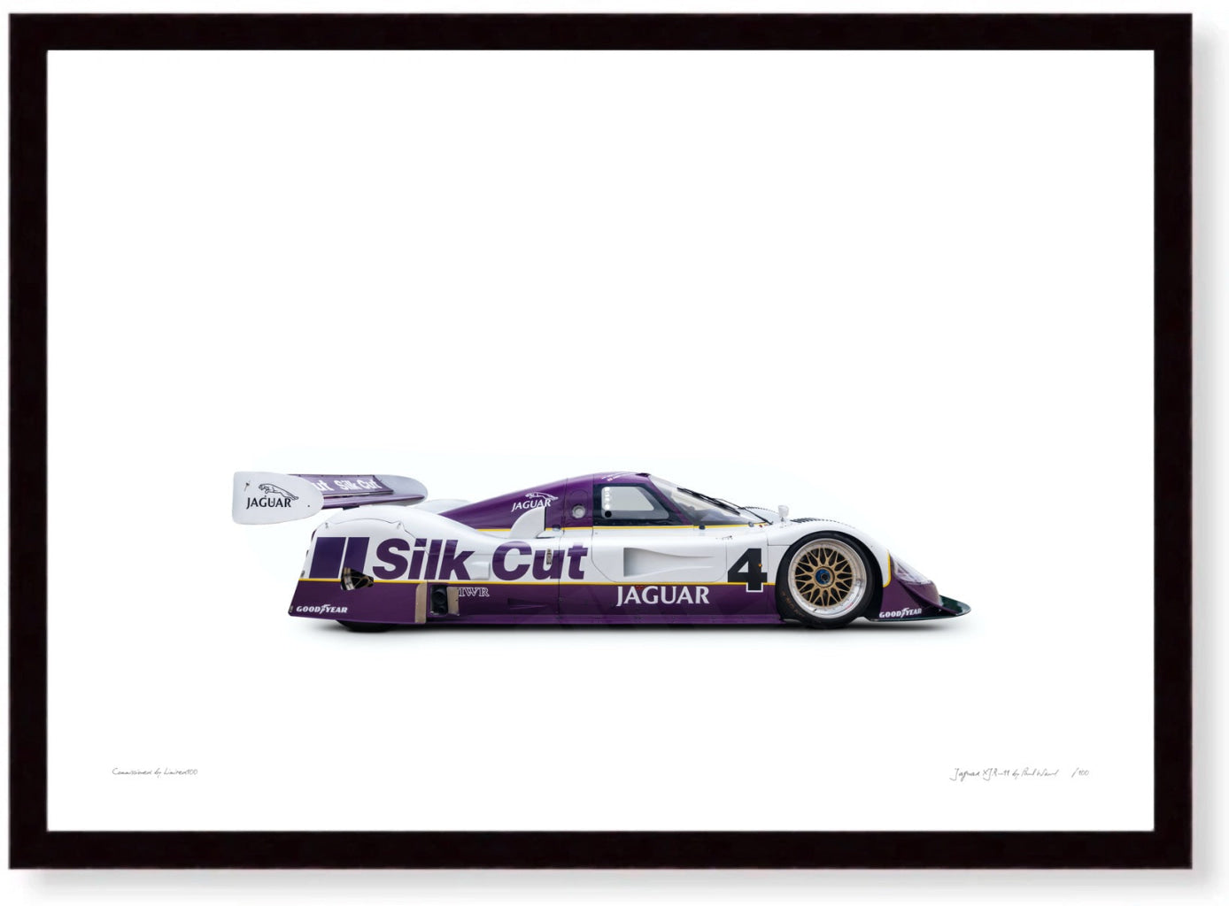 Jaguar XJR-11 (Silk Cut) on white