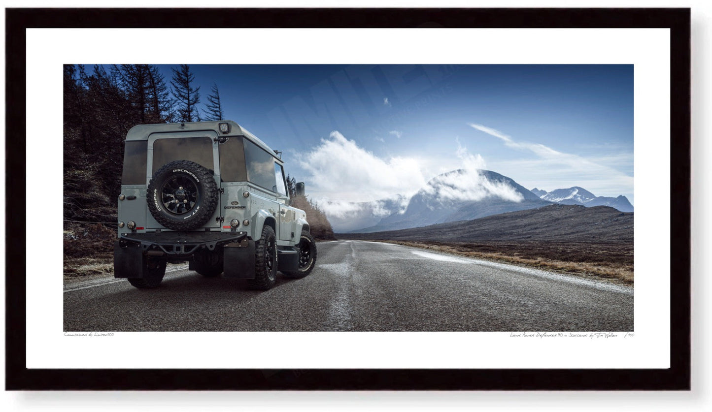Land Rover Defender 90 in Scotland
