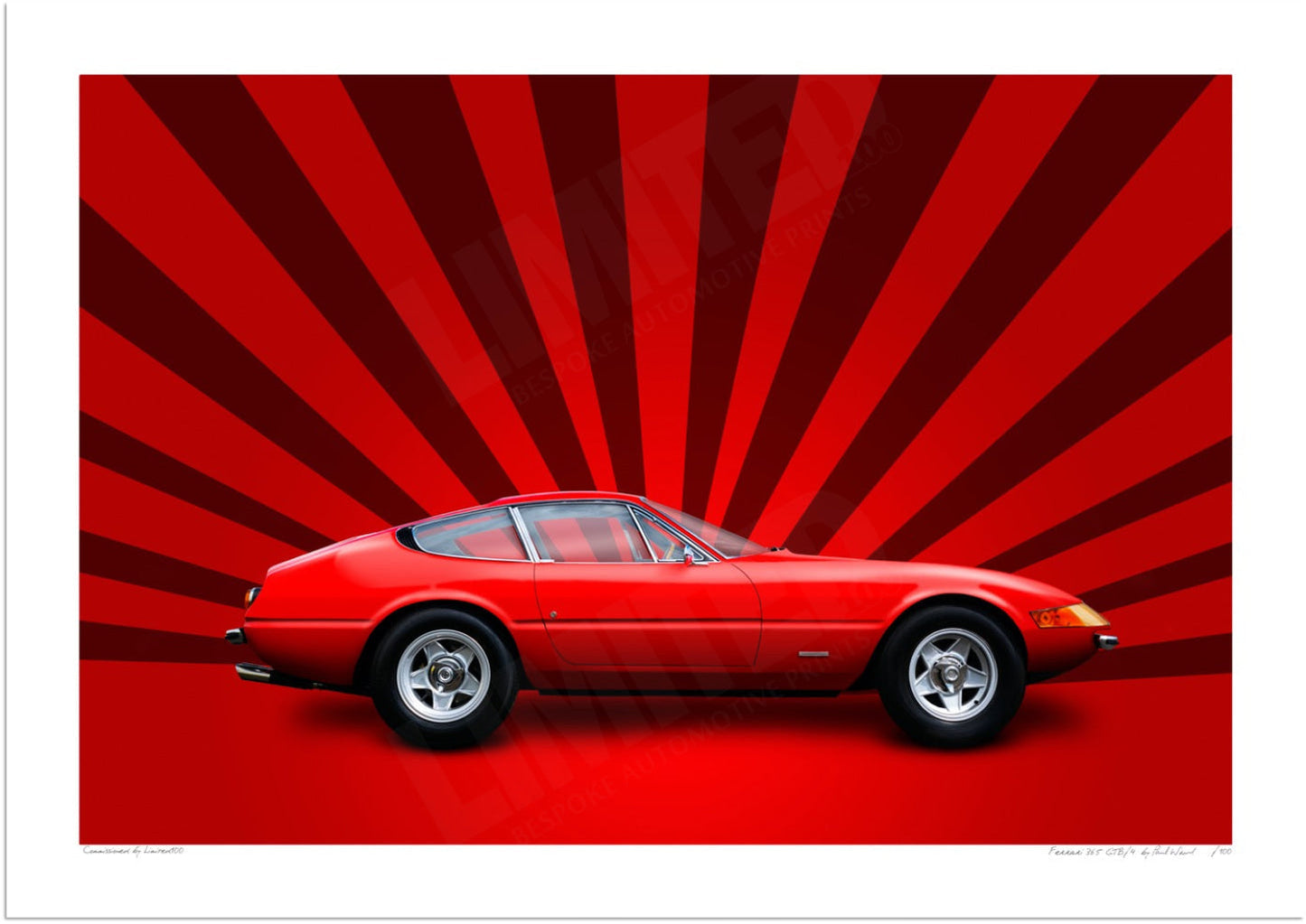 Ferrari 365 GTB/4 (red stripes on red)