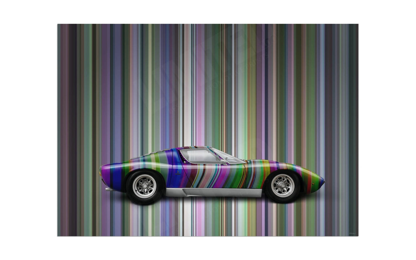 Lamborghini Miura (technicolour stripes)