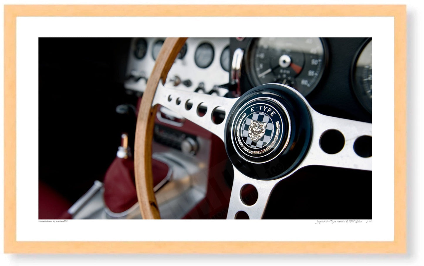 Jaguar E-Type detail (steering wheel)