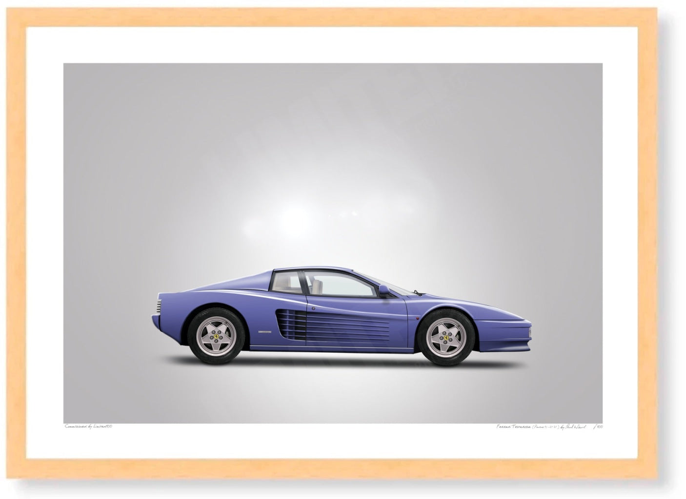 Ferrari Testarossa by Paul Ward (Pantone 17-3938) "Very Peri"