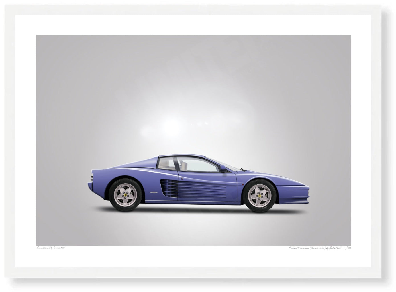 Ferrari Testarossa by Paul Ward (Pantone 17-3938) "Very Peri"