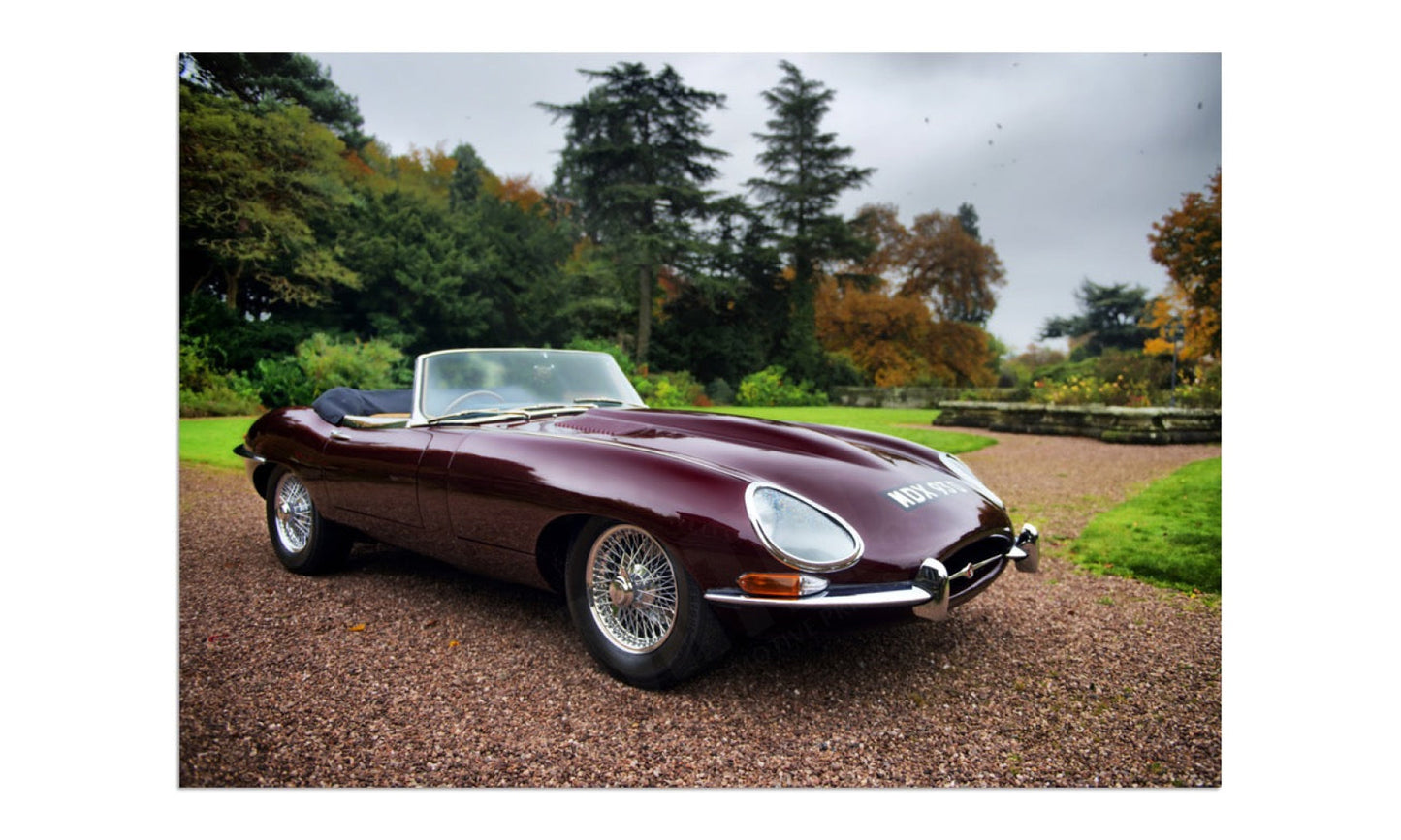 Jaguar E-Type in the Cotswolds