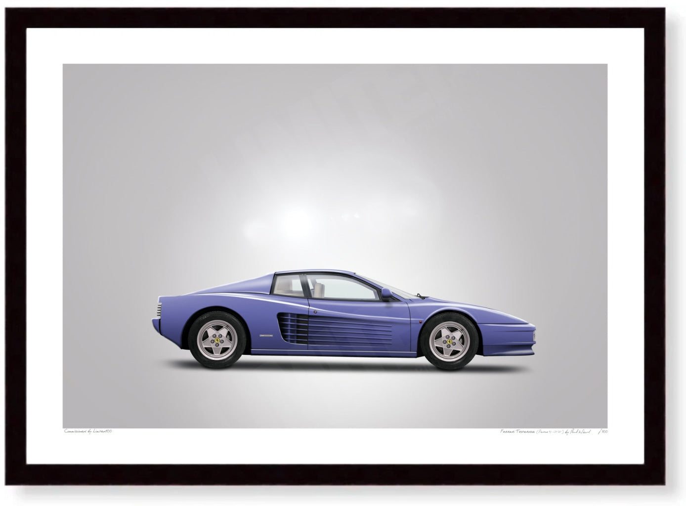 Ferrari Testarossa by Paul Ward (Pantone 17-3938) "Very Peri"