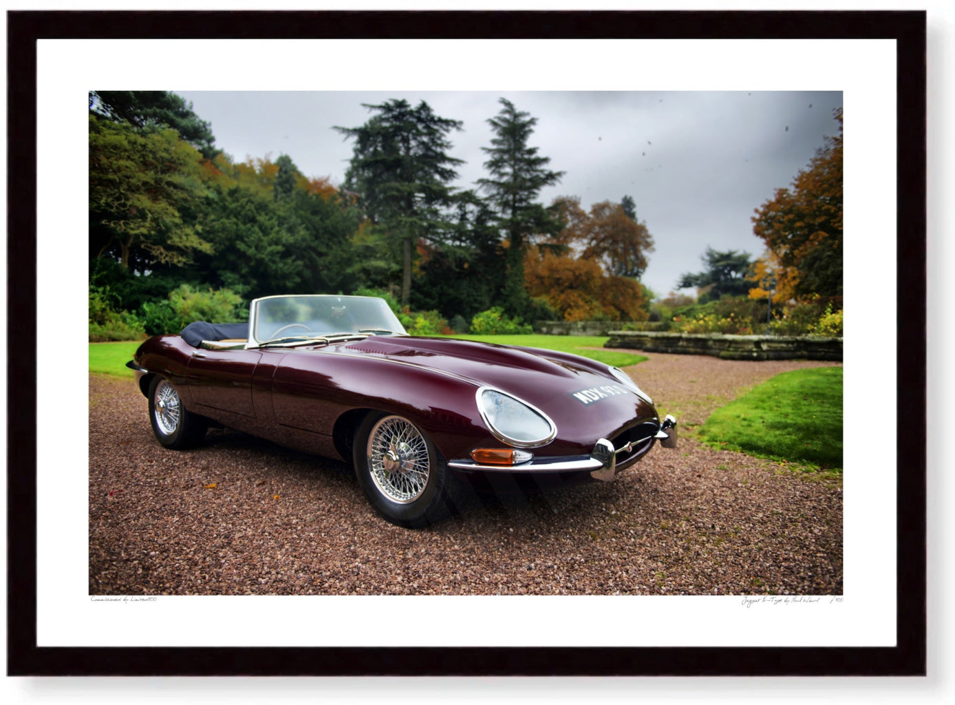 Jaguar E-Type in the Cotswolds