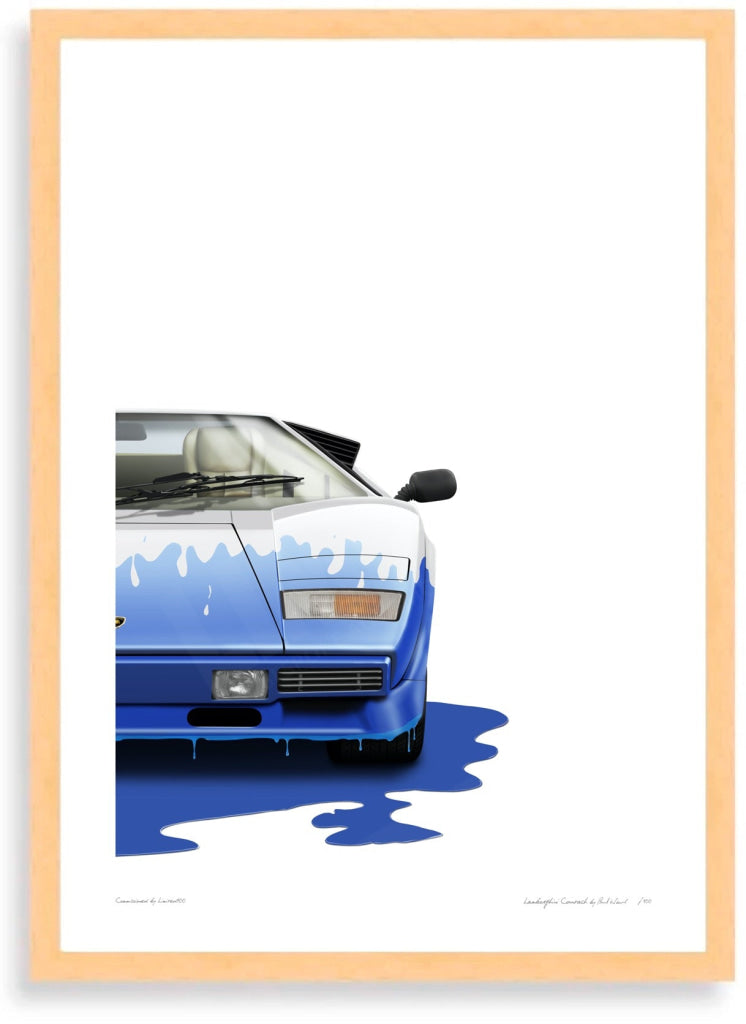 Lamborghini Countach (white, blue)