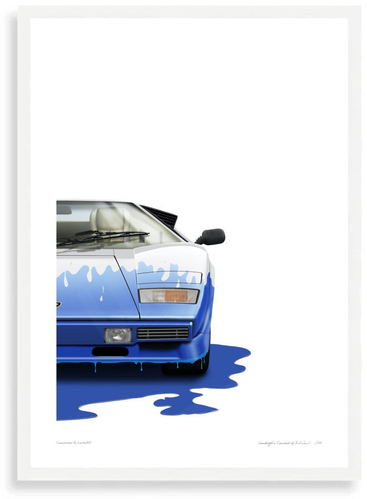 Lamborghini Countach (white, blue)